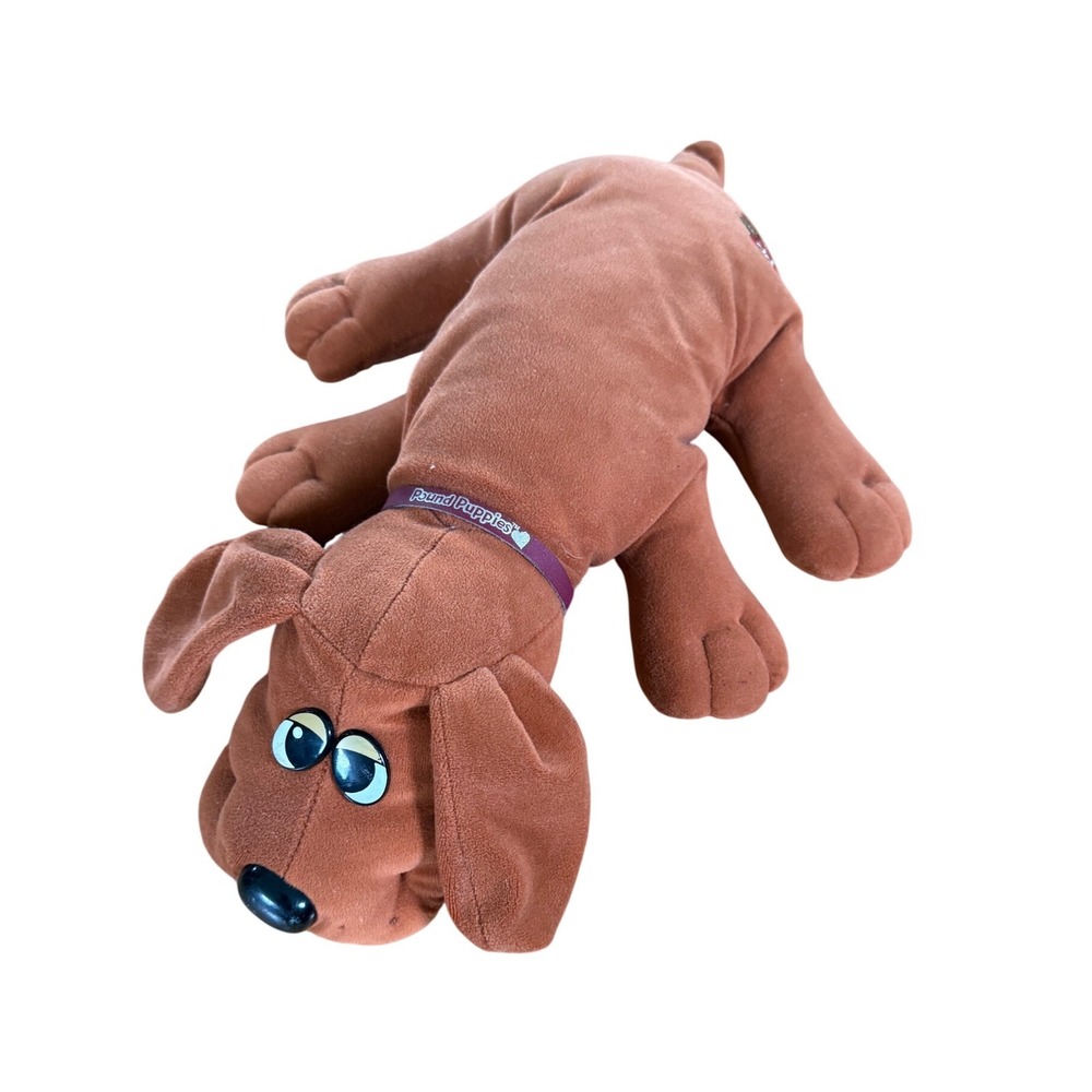 Vintage 1985 Tonka Pound Puppies Toy Pet Dog Collar Doll 18" Big Eyes Mutt Hound